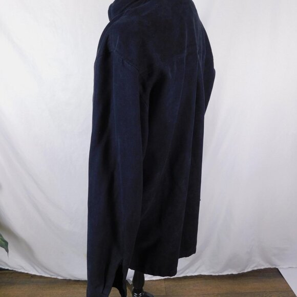 Bazzi Black Suede-Like Shirt XL - Mens Long Sleeve - Excellent - Picture 5 of 11